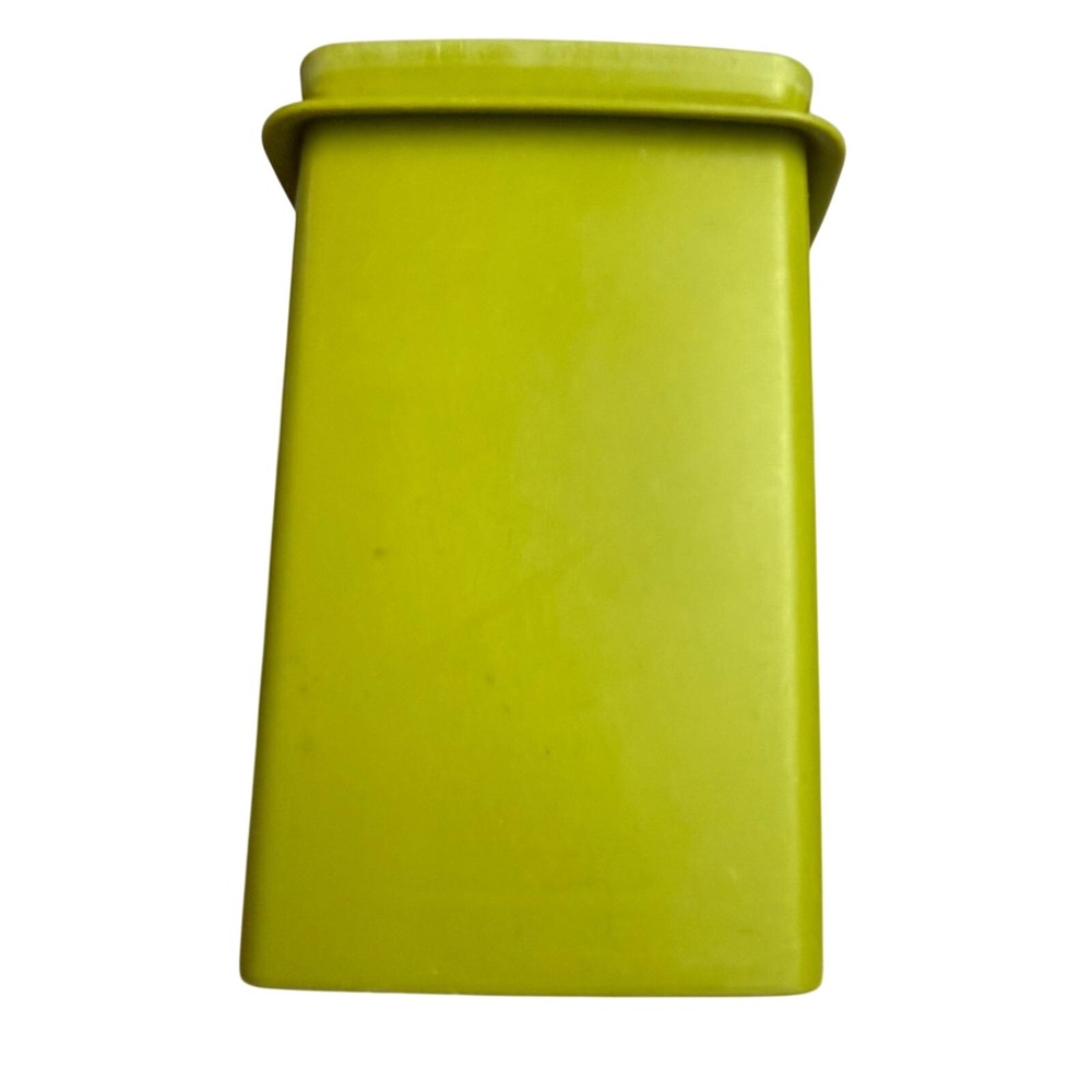 Vintage Tupperware Avocado Green Square Pickle Canister 1330-8 No Lid Mae in US